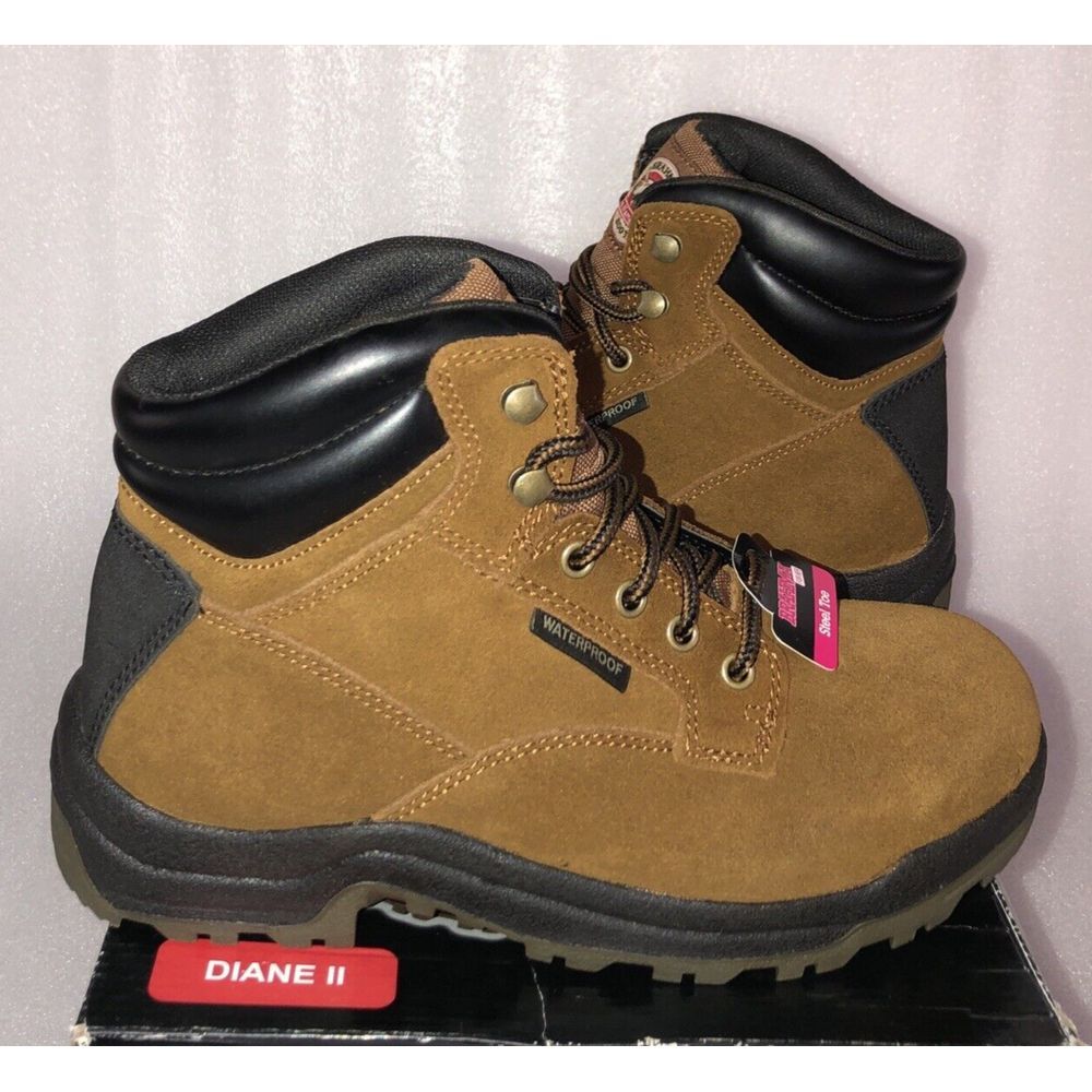 Brahma Women's Diane II Steel Toe Slip Resistant Waterproof Work Boots Size 8 - Picture 2 of 16
